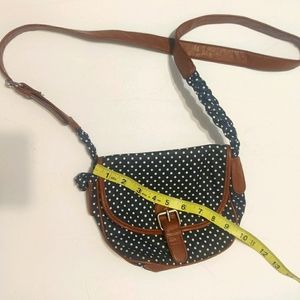 Navy Polka Dot Crossbody Bag